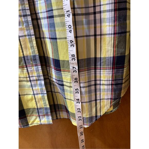 Yellow Plaid Ralph Lauren Ladies Vintage Blouse #ralph lauren #yellow plaid - Picture 6 of 7